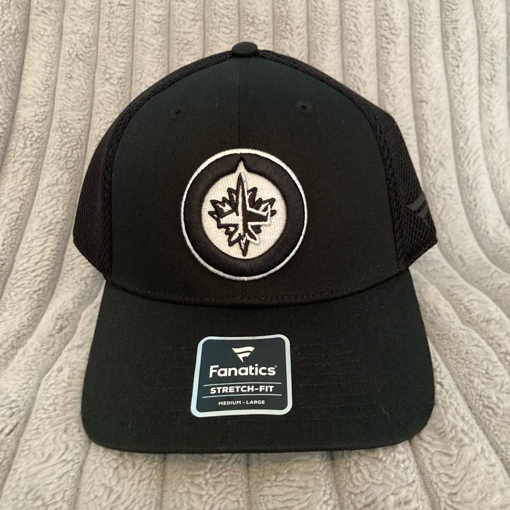 Jets: Fanatics Black and Gray Logo Cap